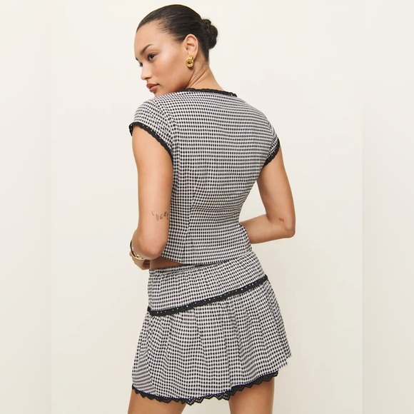 Reformation Valetta Two Piece In Remy Check, brand new, never worn, no flaws. - Picture 3 of 16